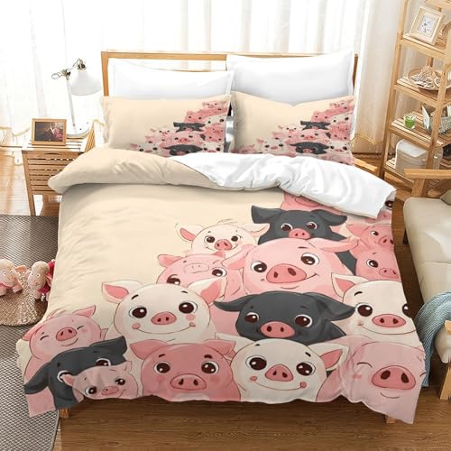 Housse de couette microfibre effet 3D dessin animé panda doux - 3