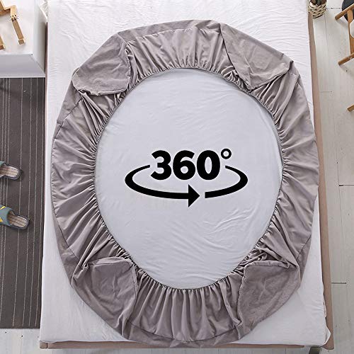 Image of Lithara Cotts Wonder Mattress Protector for Double Bed | Water Resistant & Stretchable Fabric | Queen Size : 72 x 66 Inches (6x5.5 Feet) | (Grey)
