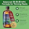 Gardenera Premium All-Purpose 20-20-20 Liquid Fertlizer - CONCENTRATE - Increases Flowering and Yield on All Varieties of Fruits, Vegetables and Flowers| Liquid Plant Superfood (8 OZ)