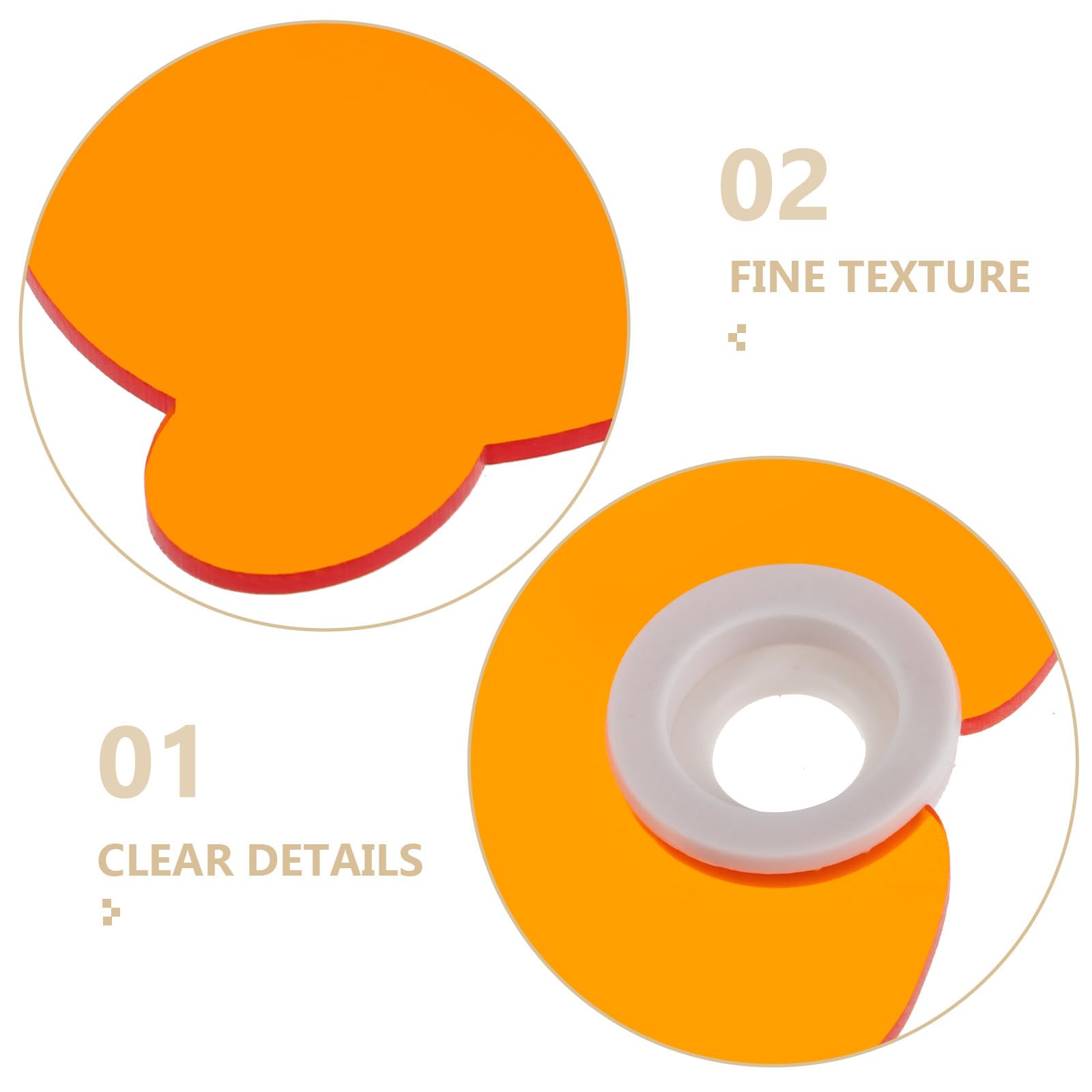 Anneome 4 Piezas Pantalla De La Lámpara De Protección Para Los Ojos Escudo De Luz De Extraíble Accesorios Para Lámparas De Polimerización Placa Protectora Lavable Acrílico Naranja