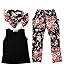 JastoreĀ® Girls Baby Sets 3PCS Sleeveless Shirt/Tops + Floral Pants + Headband Vogue Clothes (3-4 Years)