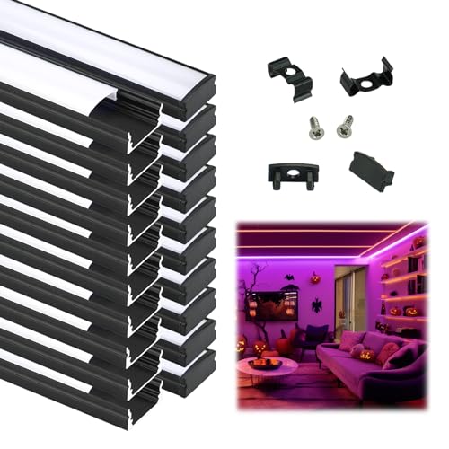 Tira LED RGB 5M 96 LEDs/m con canal de aluminio y cubierta blanca miniatura 2