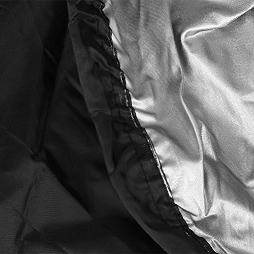 Capa para churrasqueira Tinksky com bolsa de armazenamento 77 cm redonda à prova d'água (preta)