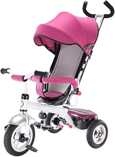 folding trike Upgrade Tricycle Trike Trike Tricycle, Can Accommodate Multi-function Children 3-in-1 Tricycle With Large Awning, Outdoor Tricycle, 2 Colors, X48x57cm Boy Girl Outdoor Toy