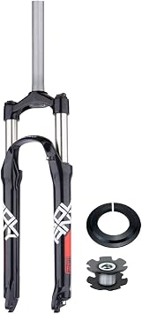 MTB Air Suspension Fork 26/27.5/29 inch Black Bicycle Absorber Fork 105mm Travel,QR 9x100mm, 1-1/8 Straight Steerer, Disc Brake Mountain Bike Front Fork for XC/AM