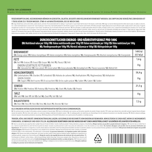 Alpi Nature Azukibohnen 1kg, ganze rote Adzukibohne, Adzukibohnen für Curry, Salat und Reis