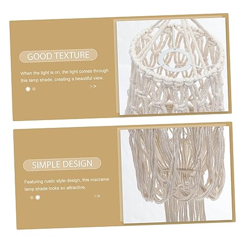 Pantalla de macramé con borlas PRETYZOOM para lámpara de techo boho 5