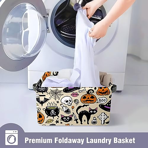 Andemie Halloween Basket with Handles Spooky Boo Basket Stuffers for Women Girls Boyfriend Mens Large Collapsible Storage Container for Shelves Home Office Toys by Andemie - Image 7