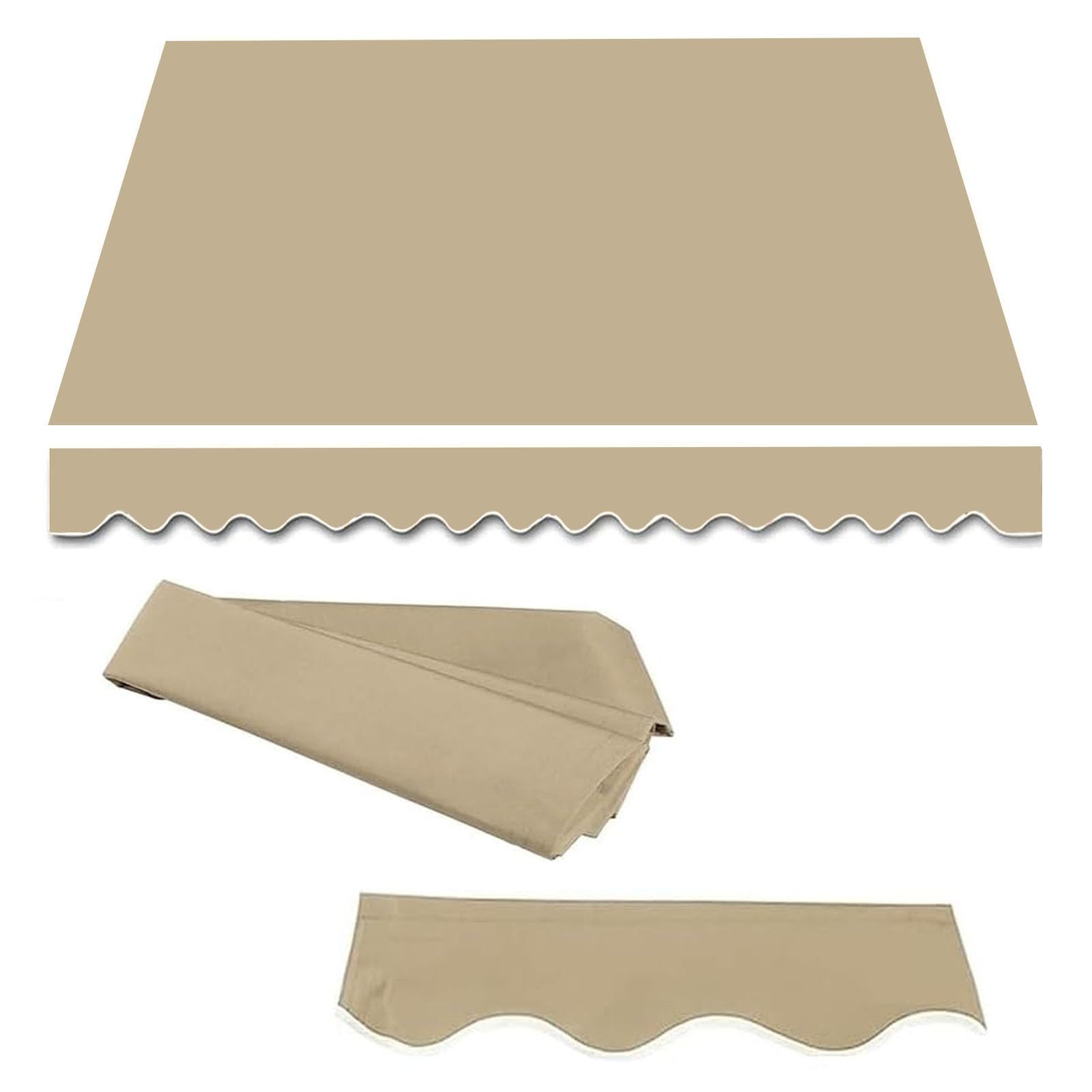 Toile pour auvent imperméable et résistante en polyester 3,4x2,4m