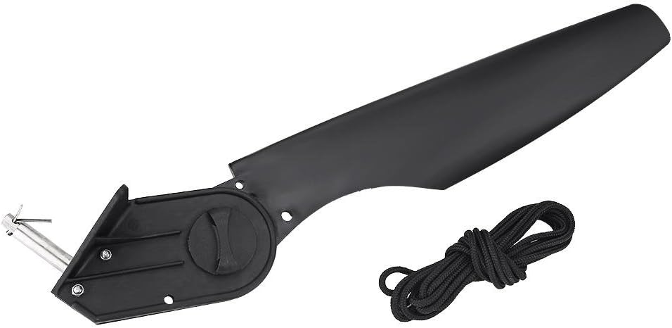 Wbestexercises Kayak Rudder, Black Plastic Watercraft Canoe Kayak Angling Boat Rudder Foot Direction Control Tackle Kits