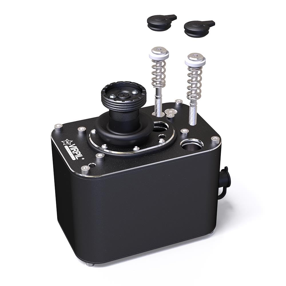 VIRPIL Controls - MongoosT-50CM3 Base Joystick (Base con Amortiguadores de Embrague de Ejes Ajustables, HOTAS, Simulador de Vuelo PC, Gaming