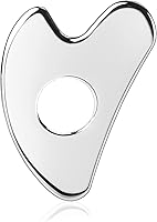 Vista 10 de BTYMS Herramientas faciales de Gua Sha, herramienta en forma de corazón Guasha herramienta de acero inoxidable para esculpir la cara