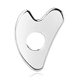 BTYMS Gua Sha Facial Tools Stainless Steel, Heart Shaped Guasha Tool with Hole， Metal Face Sculpting Tool Skin Care Massage Scraper