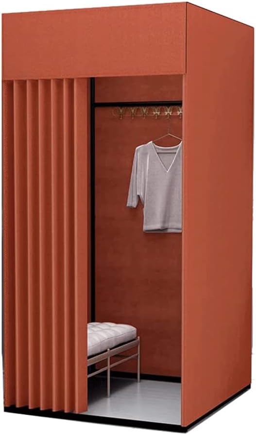 Fashion Changing Rooms Portable Clothing Store Fitting Room Easy Portable Temporary Locker Room Simple Metal Frame Dressing Room Mall Changing Room Bedroom Furniture