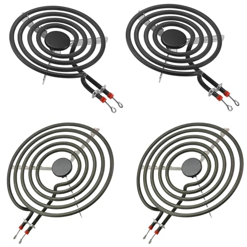 Upgrade MP22YA 4 Pack Electric Range Burner Element Unit Set Include 2 x MP21YA 8 Stove Burner & 2 x MP15YA 6 Stove Burner Element Fit for Frigi-daire Whirl-pool Ken-more Range Stove By Fetechmate