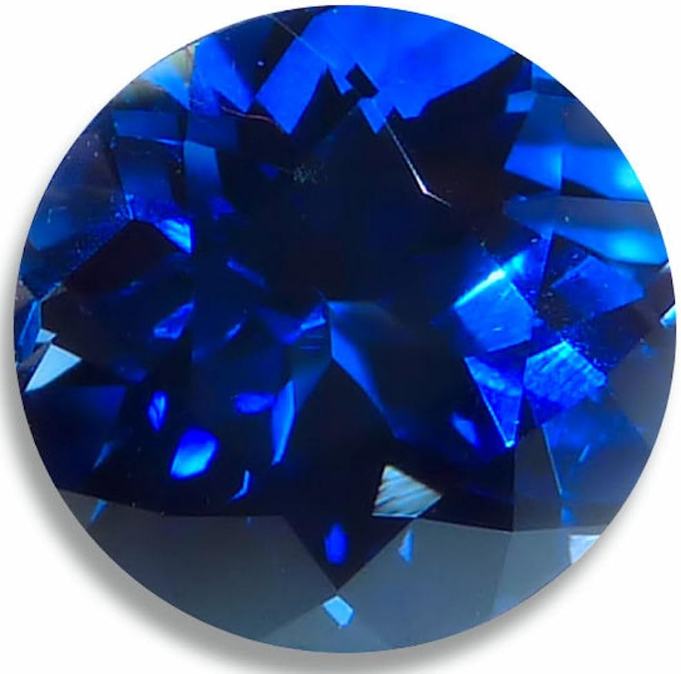 Lab Created Sapphire Blue Round Brilliant (18 options) Faceted Loose Gemstones since 1989 USA