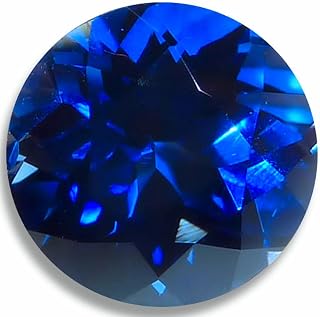 Lab Created Sapphire Blue Round Brilliant (18 options) Faceted Loose Gemstones since 1989 USA