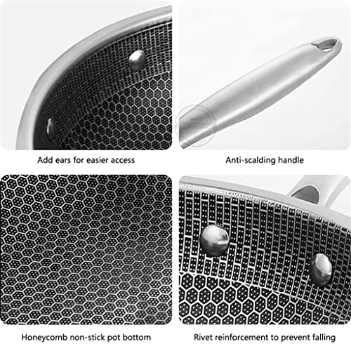 Wok de acero inoxidable 32 cm sin recubrimiento miniatura 6