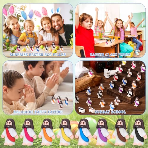 image for Barydat 100 Pcs Mini Jesus Figurines Bulk Little Jesus Figures to Hide