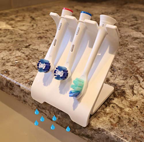 SELF-DRAINING Toothbrush Holder | Electric Toothbrush Holder | No Mess, Hygienic Toothbrush Head Holder | No Grime Build-Up