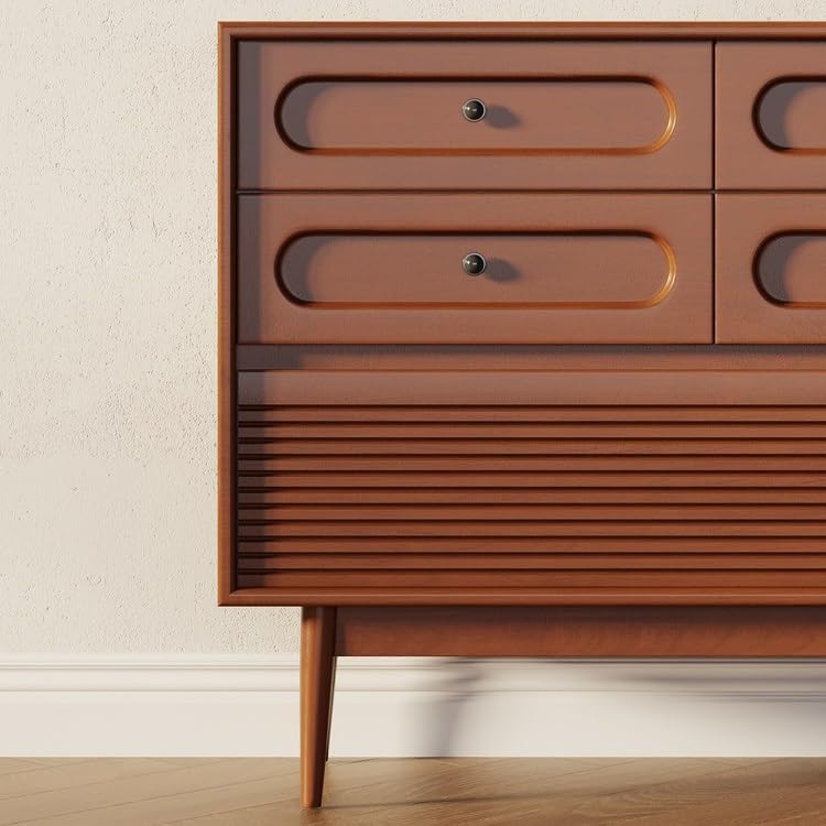 Sideboard Cabinet Sideboard Living Room Solid Wood Storage Cabinet Wall Entrance Cabinet Sideboard Cabinet with Drawers(160cm)