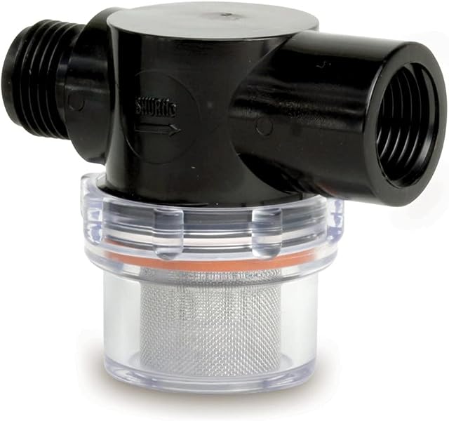 SHURFLO 1202.1011 255-313 Twist-On Water Strainer-1/2 Pipe Inlet, Multicoloured, 1/2 Inch