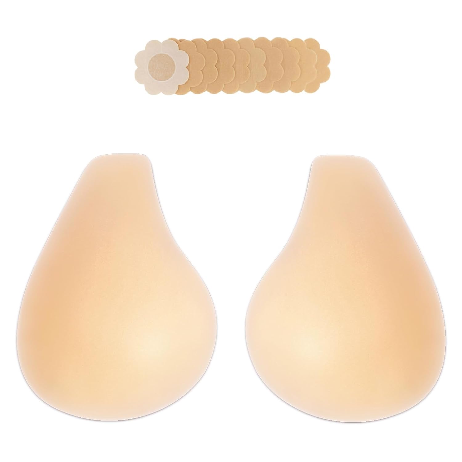 Bontierie 2025 Added Lift Seamless Nipple Covers Ultra-Thin Push up Sticky Pasties Women Adhesive Bras