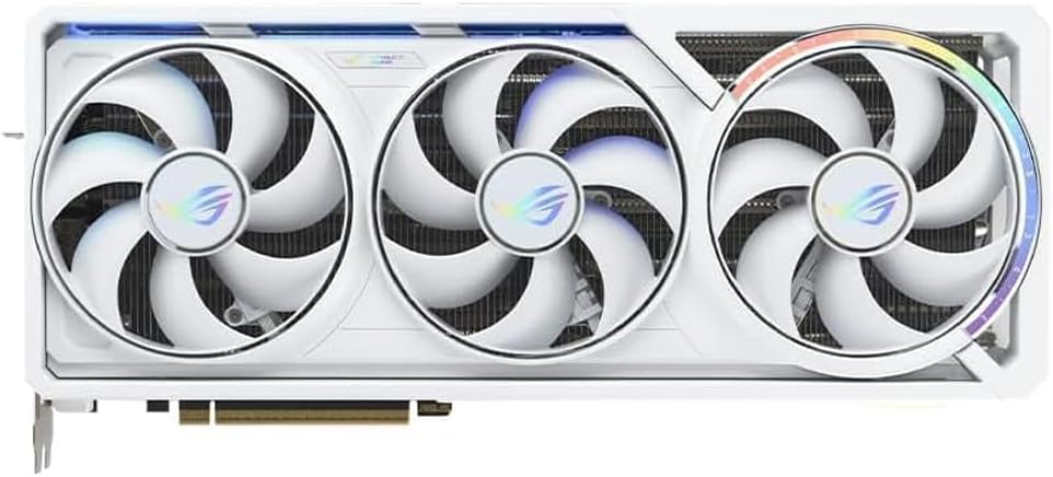 ASUS ROG Astral GeForce RTX 5090 White OC Edition GPU, 32GB GDDR7, 3352 AI Tops, DLSS 4, 512-bit, DP 2.1b x3, HDMI 2.1b x2, AI Content Creation, LLM Inference, with GPU Holder
