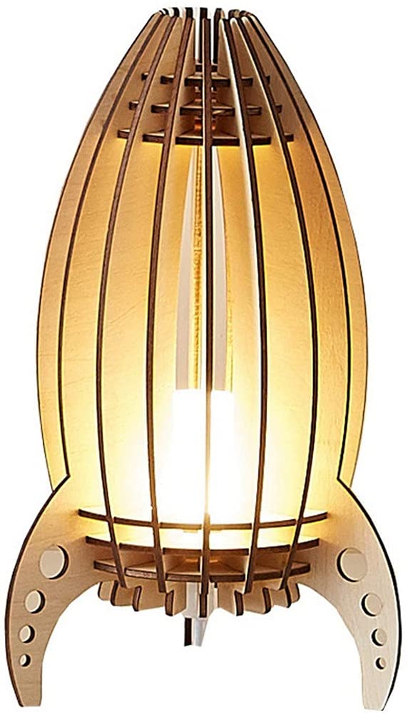 Lámpara de noche para niños moderna para dormitorio Lámpara de escritorio de madera con control remoto, luz nocturna LED regulable con puerto USB, para niños y estudio, 3W, función de temporización