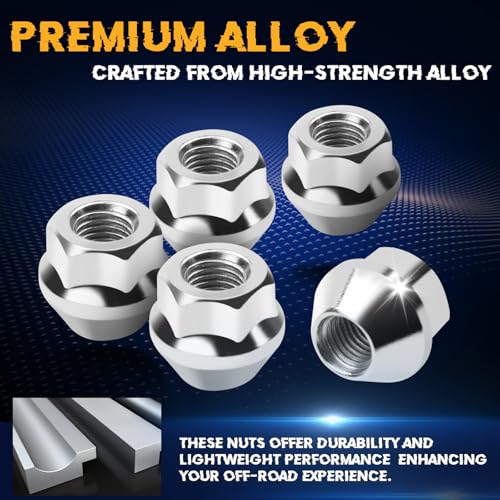 Image of Generic 16-PC Set, 10mm x 1.25mm Stainless Steel Hex Lug Nuts for BOMBARDIER Outlander, ARCTIC CAT, CAN-AM Defender, HONDA RANCHER, HONDA TRX