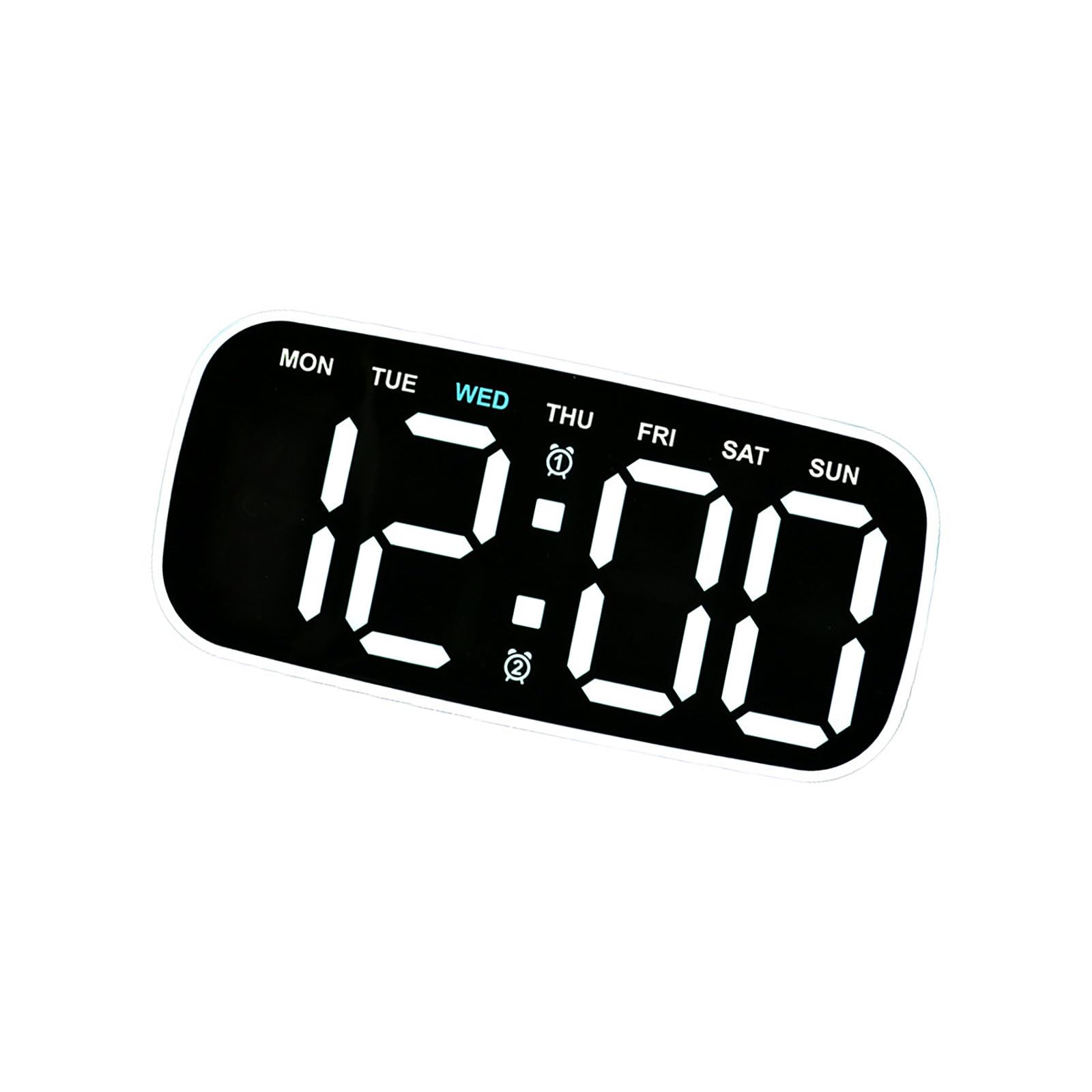 NRVTRE Digital Alarm Clock for Bedroom Desk Clock for Living Room Bedroom with Large Numbers, Dimmer, Loud Alarm Day of Week Clocks for