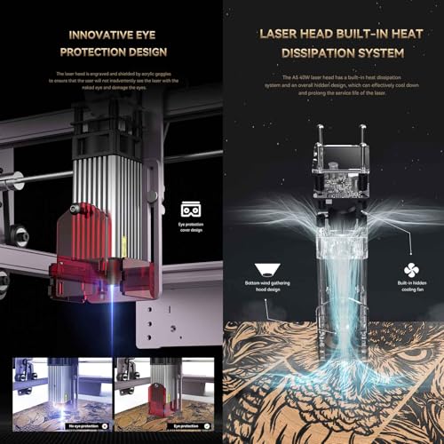 ATOMSTACK A5 Pro Gravadora Laser, Máquina de Laser Gravação e Corte, 5W, Madeira, Aço Inoxidável e C