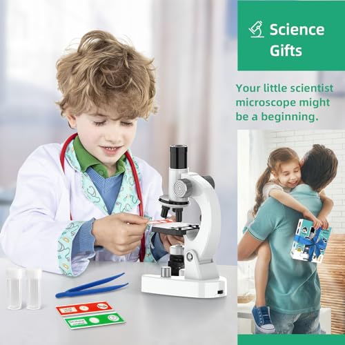 Emumnume EM-MS-02-WHITE Microscope For Kids Talking Educational Science Kit thumb #5
