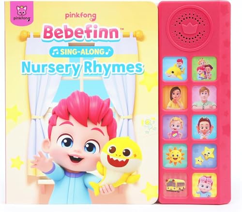 Pinkfong Bebefinn   Libro musical de canciones infantiles de 10 botones para niños de 1 a 3 años, incluye canciones del álbum digital 