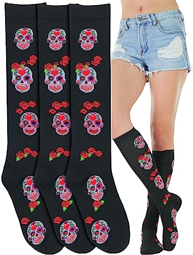 Image of ToBeInStyle Women's Colorful Patterned Design Knee High Socks