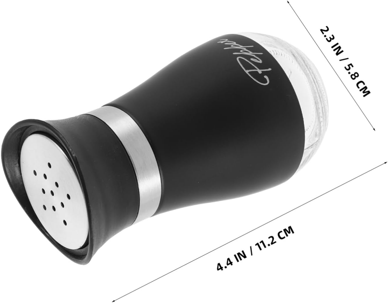 Luxshiny Glass Seasoning Bottle Pepper Shaker Stainless Steel Lid Aesthetic Condiment Jar