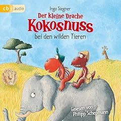 Couverture de Der kleine Drache Kokosnuss bei den wilden Tieren