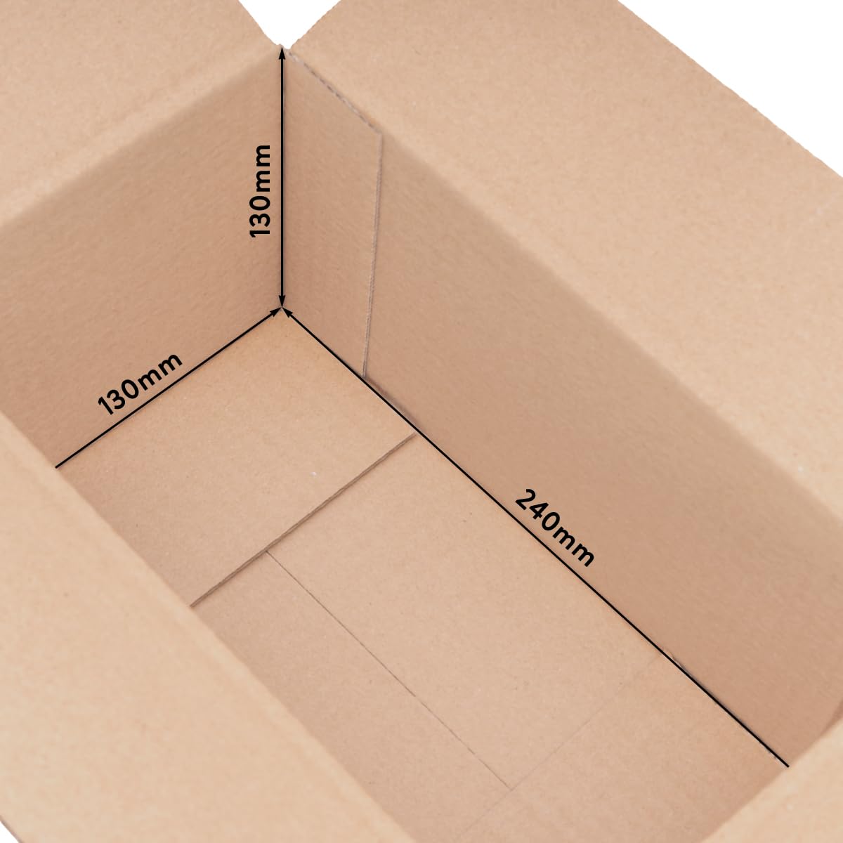 500 Cajas plegables Cajas de envío DHL cajas 240 x 130 x 130 mm, KK-22, 1-corrugado, material de cartón resistente, envío por correo ,Envío por correoCajas de embalaje, cajas de cartón