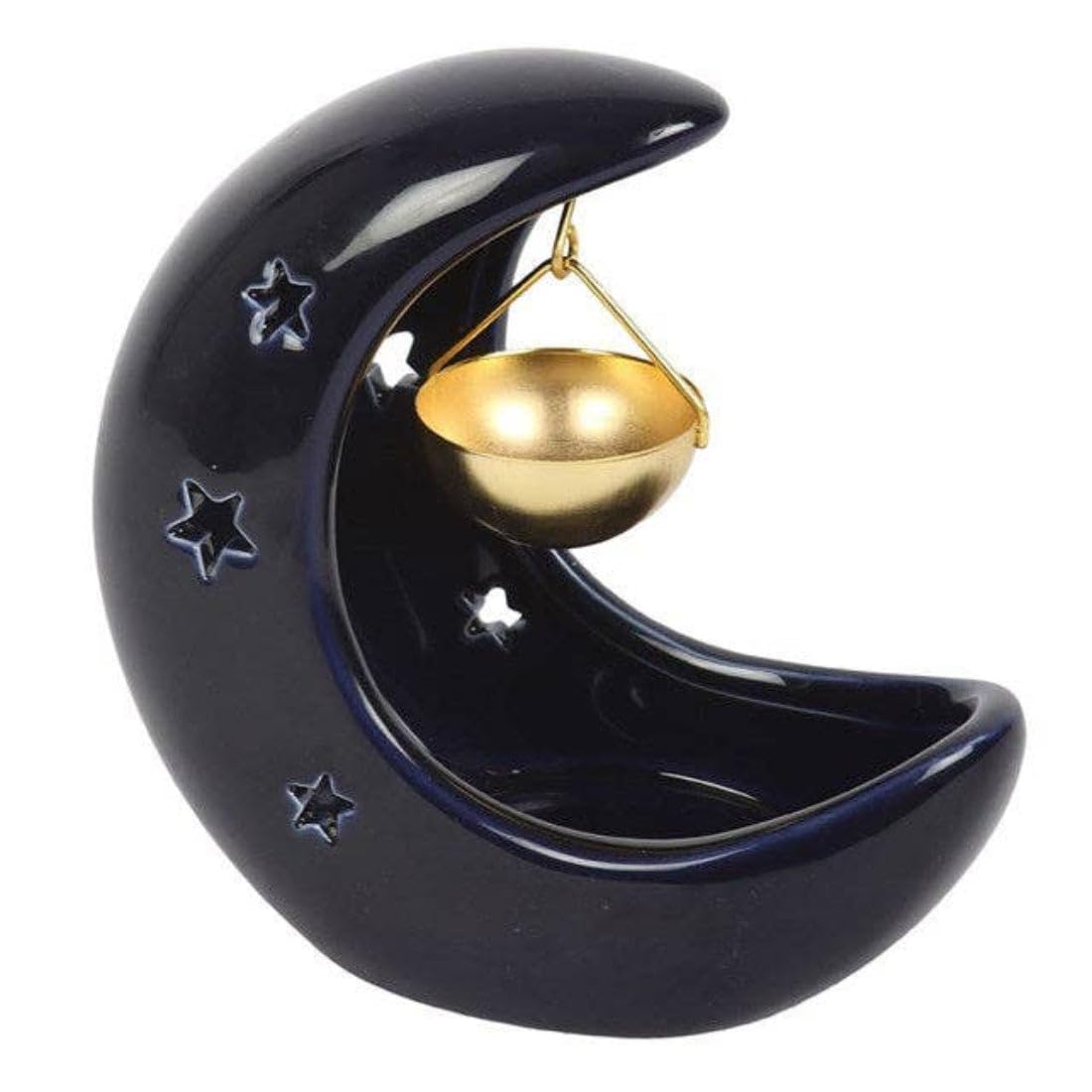 Blue Crescent Moon Hanging Oil Burner. Home Fragrance Gift