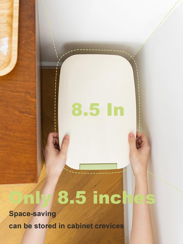 LivLab Mker Large Rice Storage Container 30-40 lbs, Airtight Dry Food Storage Bin with Lids, Great for Pet/Cat/Dog Food Storage Dispenser 25 lbs, Detachable wheels, Easy Mobility, BPA Free, Green