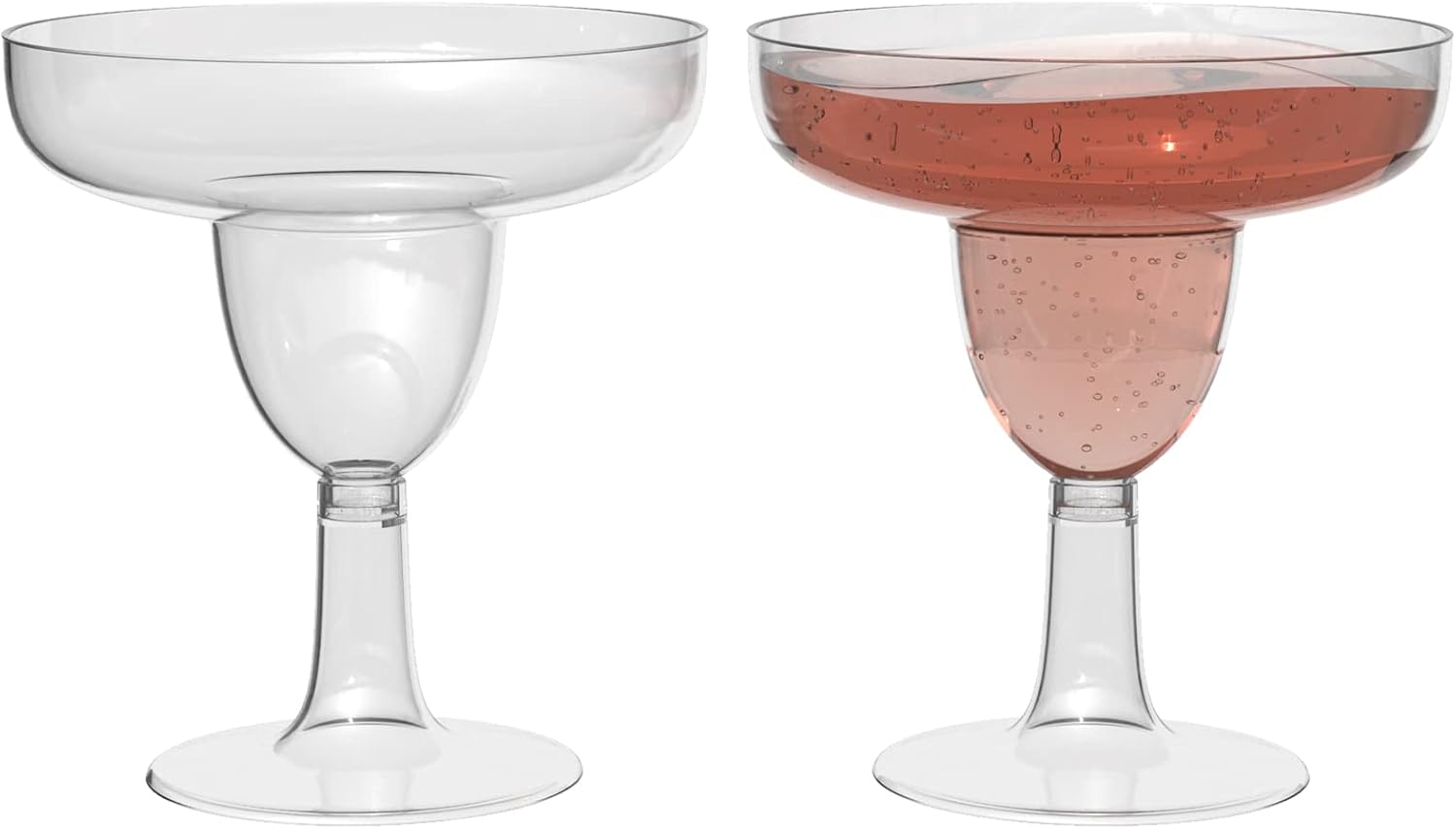 60 Pack Plastic Champagne Flutes, 5 Oz Plastic Cocktail Glasses, Champagne Coupe Glasses, Disposable Cups - Perfect for Party, Wedding, Birthday,Martini, Margarita, Dessert Clear Margarita