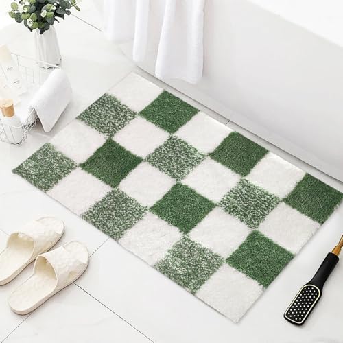 AIBIIN Non Slip Bath Mat, Extra Soft Bathroom Mat, Fluffy Ab