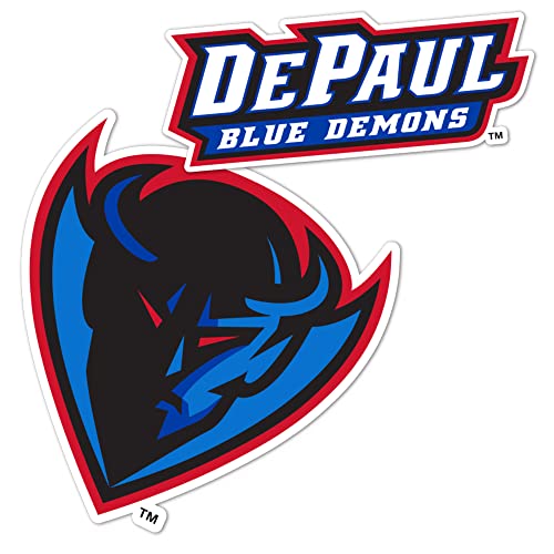Desert Cactus DePaul University Sticker Blue Demons Vinyl Decal Laptop Water Bottle Car Scrapbook (4 Inch Set V1)