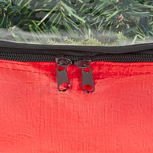 SA Products Christmas Wreath Storage Bag with Window  45 x 15cm Storage Box for Christmas Decorations  Premium Organiser Box with Sturdy Handles and Zipper  Efficient Dust and Water Protection