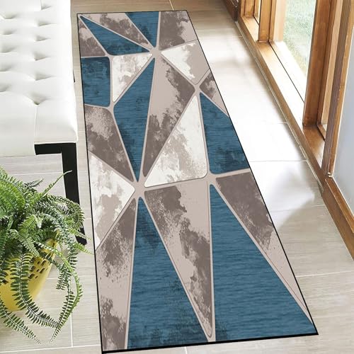 Alfombra lavable de microfibra 90 x 180 cm para pasillos y cocinas modernas 2