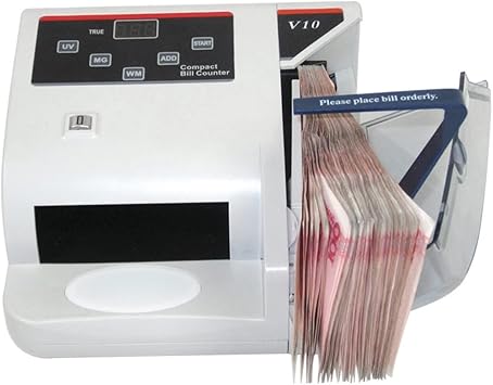 Money Counter V10 Portable Handy Money Euro Note Counting Machine Fake Bank Loan Detection Money Counter Easy Operation Commercial Use