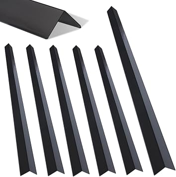6-Piece Set, Extra Thick 1mm Stainless Steel 90 Wall Corner Guards, 2248 Inches, for Wall Corner Protection & Decoration. 6, Bright Titanium Black