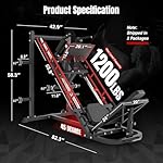 Dripex Leg Press Machine, Leg Press Machines for Home Gym, Professional Leg Press Hack Squat Machine Combo with 4 Weight Plate Storage Holders for Full Lower Body Workout - Weight Plates Not Included - Image 3
