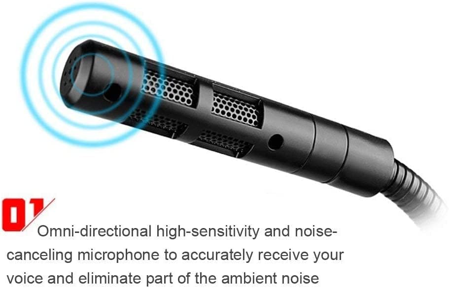 Marshopper USB Microphone, Omnidirectional USB Computer Microphone | USB PC Condenser Mic for Conferencing, Games, Chat, Podcasting, Skype | Compatible with Laptop, Mac, PS4, Windows, Linux, macOs
