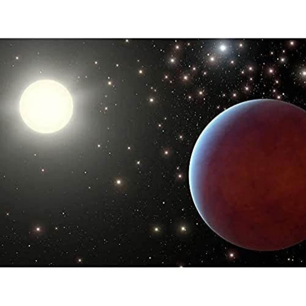 Space NASA Gas Giant Planet Orbiting Star Illustration Art Print Canvas Premium Wall Decor Poster Mural